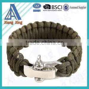 Wholesale High Quality Multi-Color Survival 550 Paracord Bracelet With Logo thumbnail-1