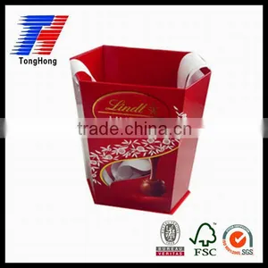 Red Fashion Paper Box With Window Can be Carried thumbnail-1