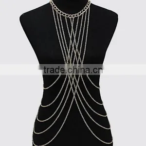2016 Wholesale New Design Fashion Multilayers Tassel Ladies BIkini Body Chains thumbnail-3