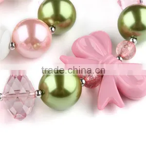 2016 Bow Beaded Baby Girls Pearl Necklace thumbnail-5