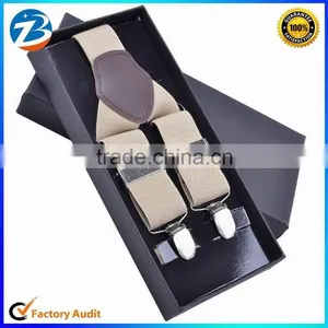 High Quality Real Leather Men Stretchable Suspender Promotional Gift Can Print Your Own Logo thumbnail-3