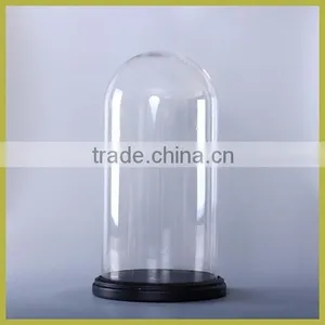 Clear Glass Cloche With Wooden Base Wholesale thumbnail-1