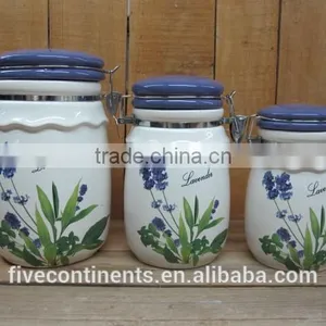 New Lavender Design Ceramic Food Storage Airtight Jar thumbnail-1