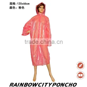 One Time PE Raincoat With Customize Color and Bottons on the Coat thumbnail-2