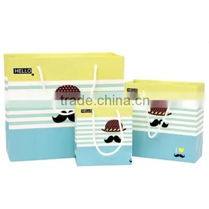 Funny Mustache And Glass Paper Gift Bag thumbnail-3