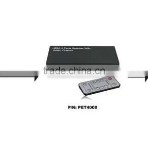 HDMI Switcher 4 Input 1 Output With Audio Support 3D Coaxial Toslink Stereo 3.5mm Audio thumbnail-5
