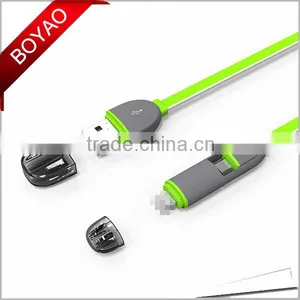 2016 High Quality Multi Charger 2 in 1 Micro USB Cable, Charge Sync Micro Usb Cable 1m 2A thumbnail-1