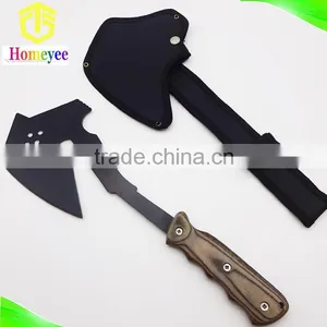 Hot Sale Top Quality Outdoor Camping Survival Stainless Steel Tool Head Tactical Tomahawk With Sheath thumbnail-1