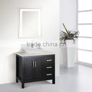 Salable Solid Wood Bathroom Cabinet With LED Mirror thumbnail-5