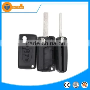 New Design 407/HU83 Blade 3 Button Flip Remote Key Shell & Blank With Trunk Button and Groove for Citroen thumbnail-2