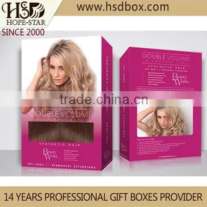 Fancy Paper Hair Extension Packaging Box, Hair Dryer Packaging Box, Hair Extension Paper Box Packaging Made in China thumbnail-2