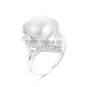 Pearl Ring Designs Heart Shape New Arrival Rings for Women SRE136W thumbnail-1