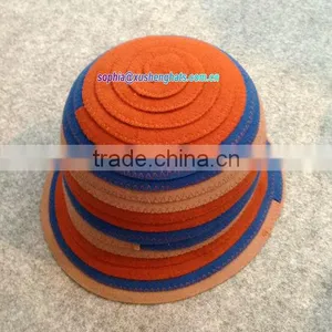 2014 Fashion Ladies Wool Felt Bucket Hat/ Wedding and Church Hats thumbnail-4