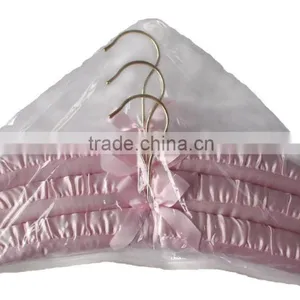 HH Brand Pure Color Stain Padded Hangers With Cotton Edge Piping Whole Sale 3ps Set or 5ps Set thumbnail-2