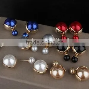 Fashion Body Jewelry Stainless Steel Gold Pearl Earring thumbnail-2