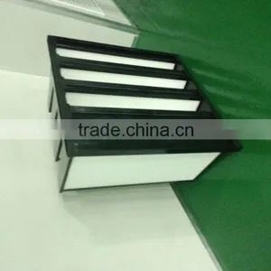 Plastic Frame High Rated Air Flow V Bank Hepa Secondary Filter thumbnail-1