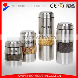 Hot Sale Stainless Steel Coating Decorative Candy Glass Storage Jar With Lid thumbnail-1