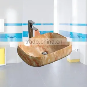 High Quality Hand Painted Solid Surface Kitchen Sinks Wholesale thumbnail-6