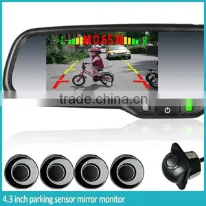 2015 Hot Sell 4.3inch Monitor Rearview Mirror With Parking Sensor for Reverse Camera Display for Any Car thumbnail-2