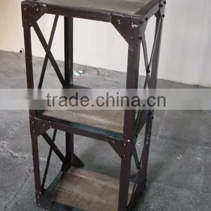 INDUSTRIAL METAL AND WOOD SHELF thumbnail-1
