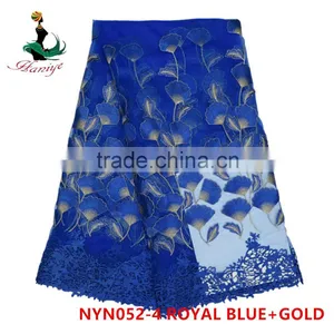 2016 Haniye High Quality Fashion Tulle Lace Fabric Embroidery French Net Lace/NYN52 thumbnail-3