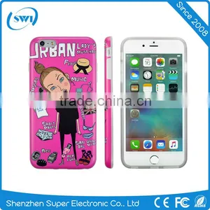 Fashion Girl Pattern Phone Case Cover for Iphone 6 Plus thumbnail-1