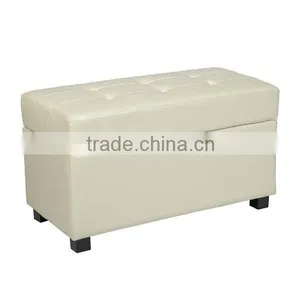 Customized Leather White Storage Ottoman Avaliable OT4036 thumbnail-1