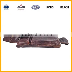 Golden Supplier Promotional Elegant PU Brown Multilayer Waist Bag for Men and Women thumbnail-6