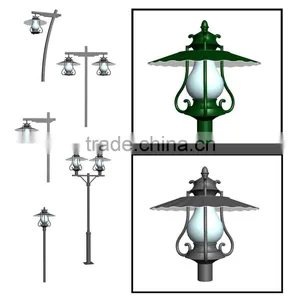 Decorative Garden Light Pole Outdoor Yard Lamp Pole thumbnail-3
