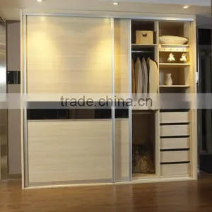 Wooden Almirah Designs, 3 Doors Mdf Almirah, Wood Closet Wardrobe thumbnail-4
