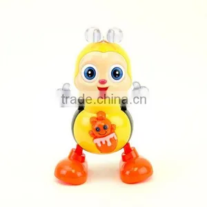 Custom Dancing Bee LED Light & Sounds Swing Legs Waving Hands Wink Eye Electric Toy/Make Your Own Design Electric Toys Factory thumbnail-1