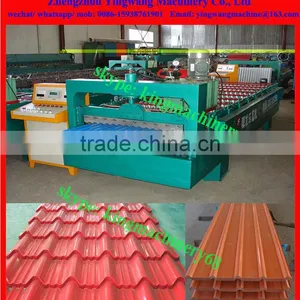 Colored Glazed Tile Roofing Sheet Roll Forming Machine thumbnail-6