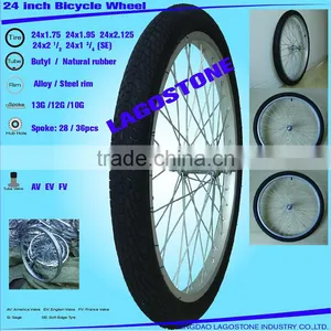 24 Inch Bicycle Wheel (24x2.125 , 24x1.75, 24x21/2, 24x13/4) thumbnail-1