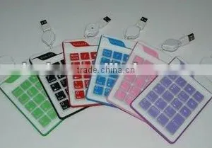 19 Keys USB Flexible Waterproof Silicone Numberic Keyboard thumbnail-1