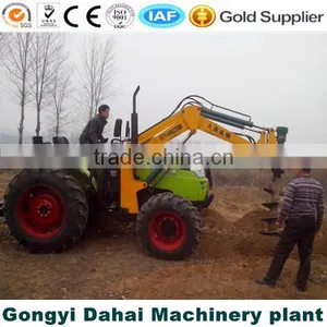 Hydraul Earth Digger Post on Tractor With Crane Mounded thumbnail-2