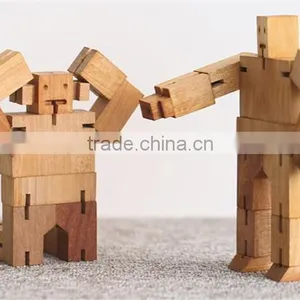 Blocks of Wood Cube Robot Children's Creative Puzzle Toys Amazing Shape Cube Puzzle thumbnail-2