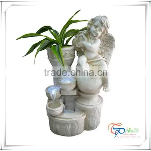 Popular LED Resin Funny Water Fountain With Pot thumbnail-1