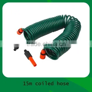 15M EVA Coil Hose With Spray Gun Set /eva Coil Hose/ Cioled Hose /Coiled High Pressure Hose/water Garden Coil Hose/rewind Hose thumbnail-2