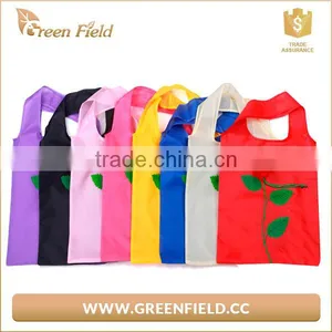 Folding Dacron Polyester Tote Bag for Shopping With Infront Rose Pocket/briefcase Tote Bag thumbnail-1