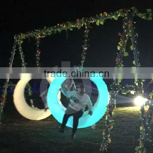Led Outdoor Furniture With Waterproof Plastic LED Illuminated Circle Chairs thumbnail-4