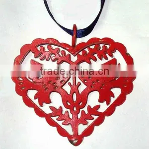 Heart Shaped Metal Wall Decor, Metal Heart Shape Dcoration Hanging, Decorative Heart Wall Hanging, thumbnail-1