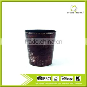 High Quality Waste Bin Faux Leather Trash Can For Home/Office/Hotel thumbnail-1