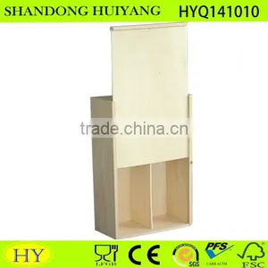 FSC Custom Sliding Lid Wooden Wine Box thumbnail-1
