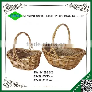 Cheap Boat Shape Natural Wicker Gift Basket Empty thumbnail-1