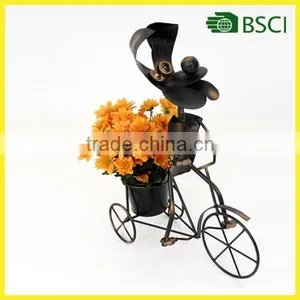 Lovely Garden Decoration Handmade Iron Flower Pot Stand Painted Pot Size 43*17*41cm in Fujian thumbnail-1