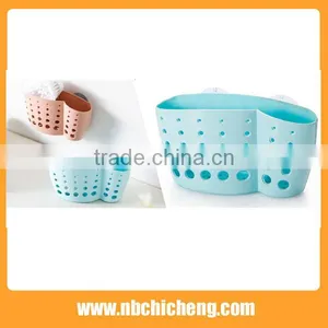 Bathroom Basket Storage Plastic Shelf Wall Holder thumbnail-2