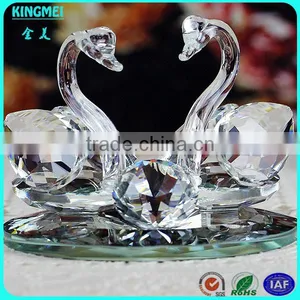 Clear Beautiful Crystal Crafts Glass Swan for Wedding Favors Gift thumbnail-3