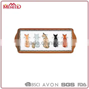 Baby Puss Personalized Plastic Non-slip Serving Tray Fruits Tray Pastries Tray thumbnail-1