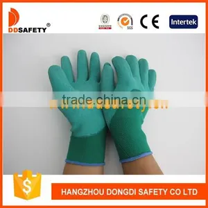 DDSAFETY Green Nylon With Green Latex Gloves thumbnail-1