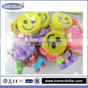 Factory Wholesale School Kids Mini Stationery Non Dust Smiling Face Emoji Eraser thumbnail-2